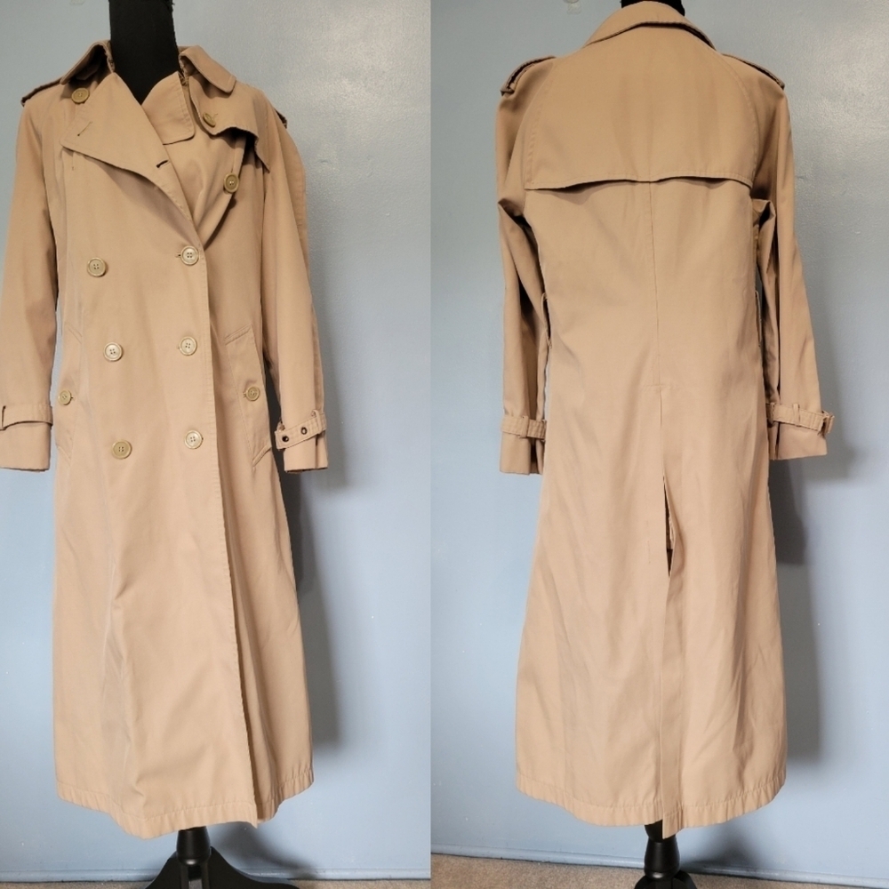 Vntg Misty Harbor Classic Lined Trench Coat Tan Size 10 Regular